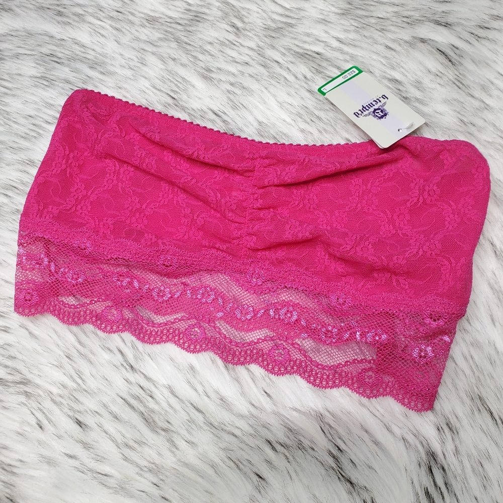 B.tempt'd Lace Kiss Bandeau Pink Large